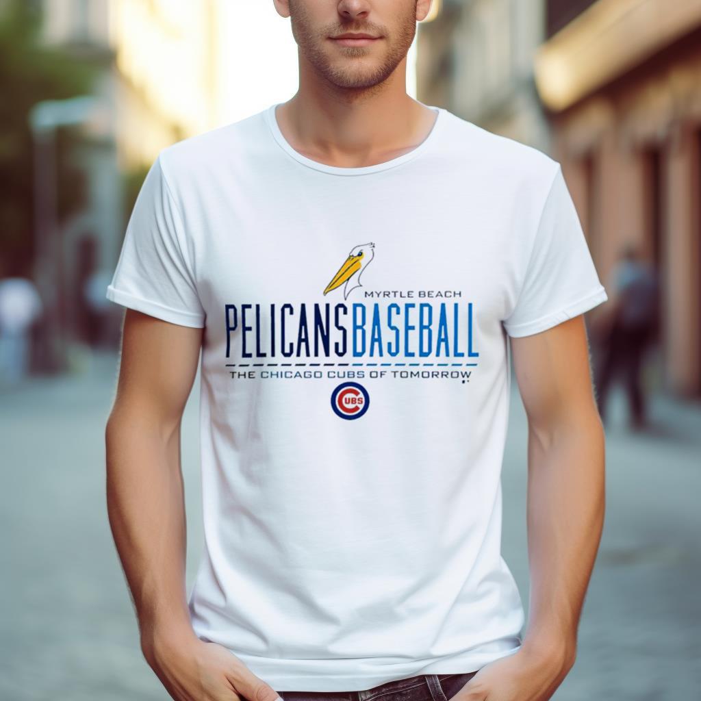 Myrtle Beach Pelicans Bimm Ridder Chicago Cubs Gray Double Affiliate Shirt