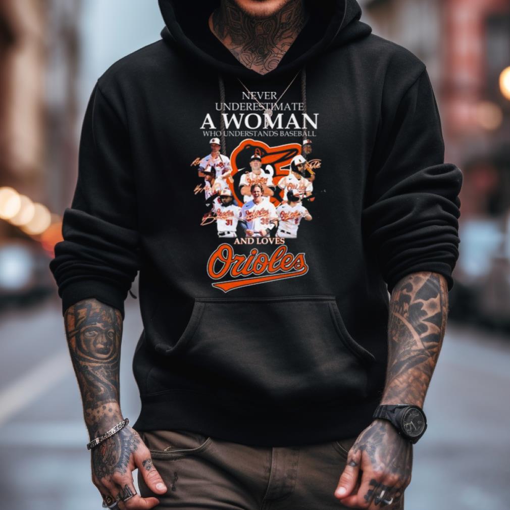 Never Underestimate A Woman Who Understands Baseball And Loves Baltimore Orioles Players 2023 Signatures Shirt Never Underestimate A Woman Who Understands Baseball And Loves Baltimore Orioles Players 2023 Signatures Shirt