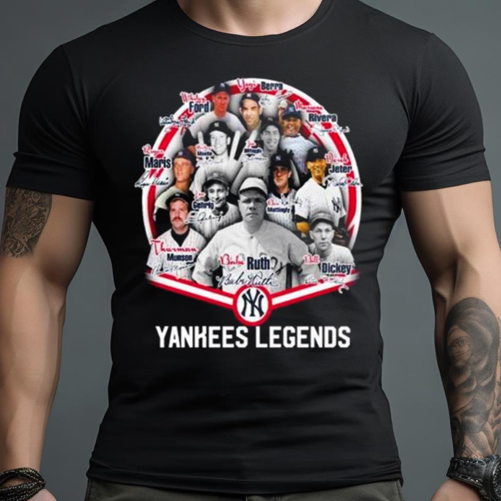 New York Yankees Legend All Players Signatures 2023 Shirt