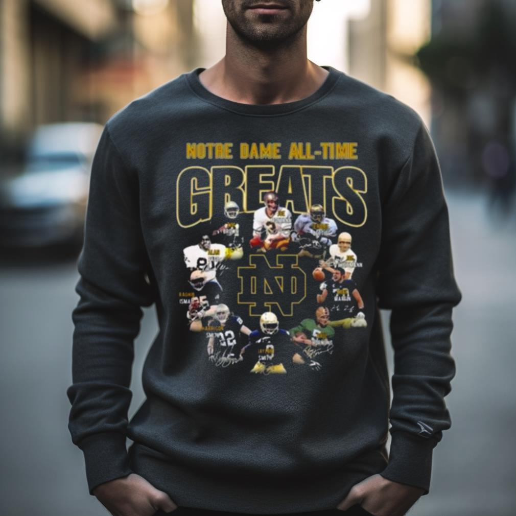 Notre Dame All Time Greats Notre Dame Fighting Irish 2023 Signatures Shirt