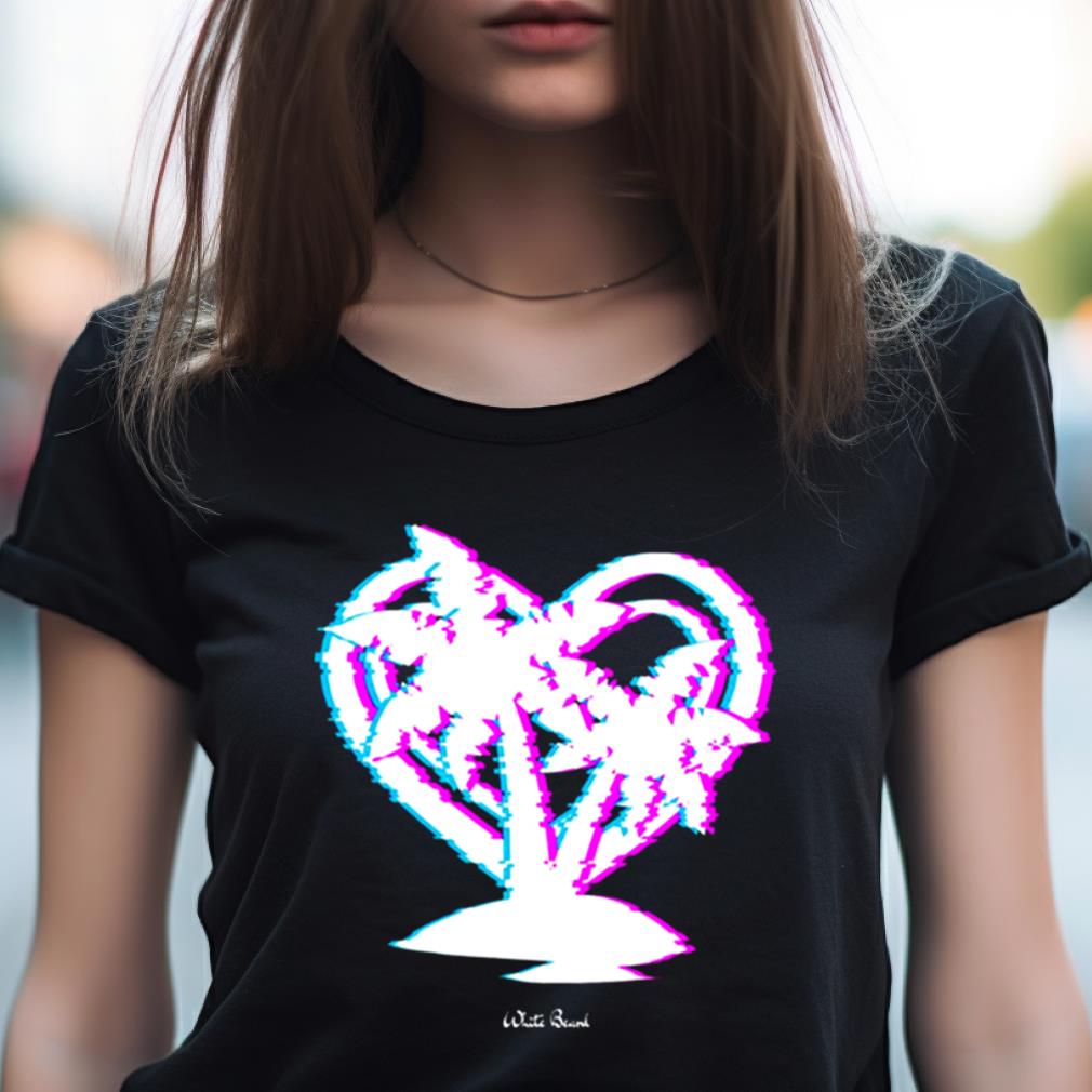 Palm Trees And Heartaesthetic Glitch Art Shirt Palm Trees And Heartaesthetic Glitch Art Shirt