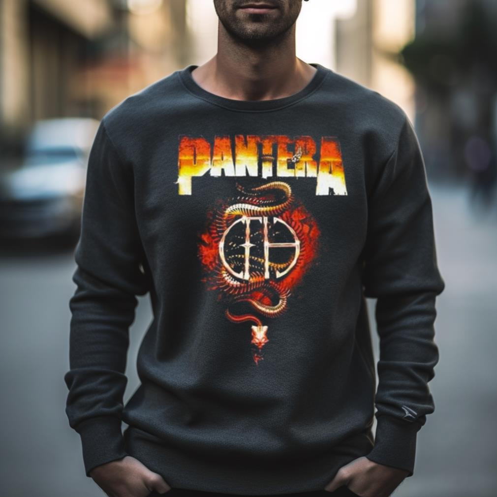 Pantera Snake Skeleton T Shirt