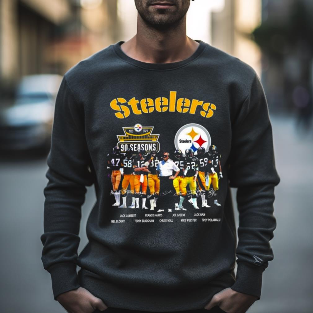 Pittsburgh Steelers 90 Season 1933 2023 Memories Signatures Shirt Pittsburgh Steelers 90 Season 1933 2023 Memories Signatures Shirt