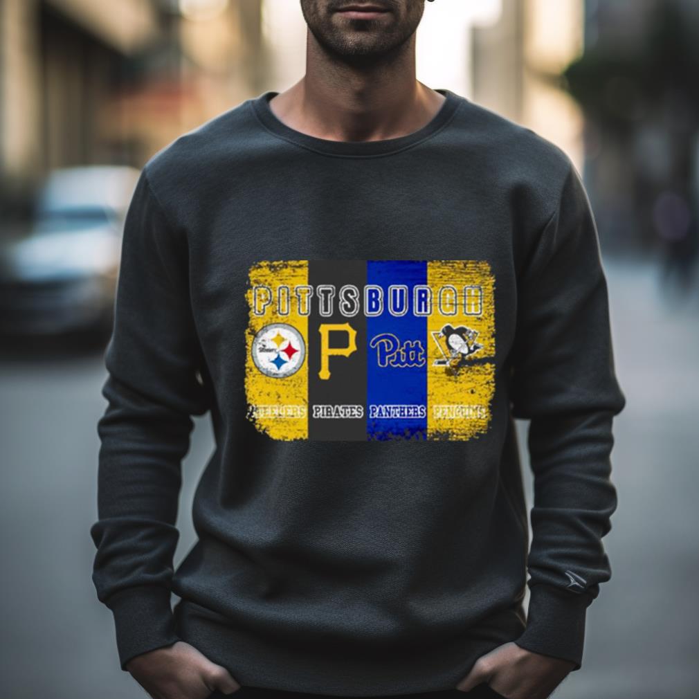 Pittsburgh Steelers Pittsburgh Pirates Pittsburgh Panthers Pittsburgh Penguins Logo Shirt