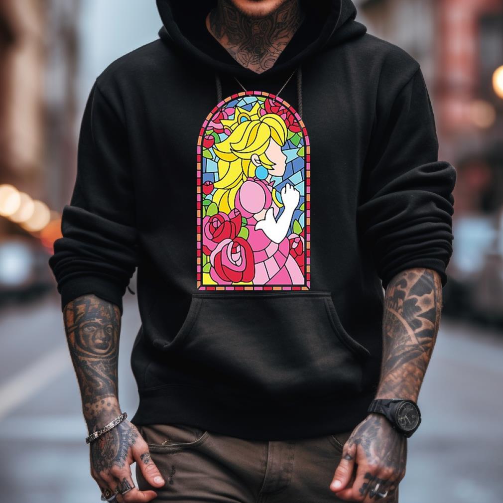 Princess Peach Stained Glass Window Super Mario Bros T Shirt Princess Peach Stained Glass Window Super Mario Bros T Shirt
