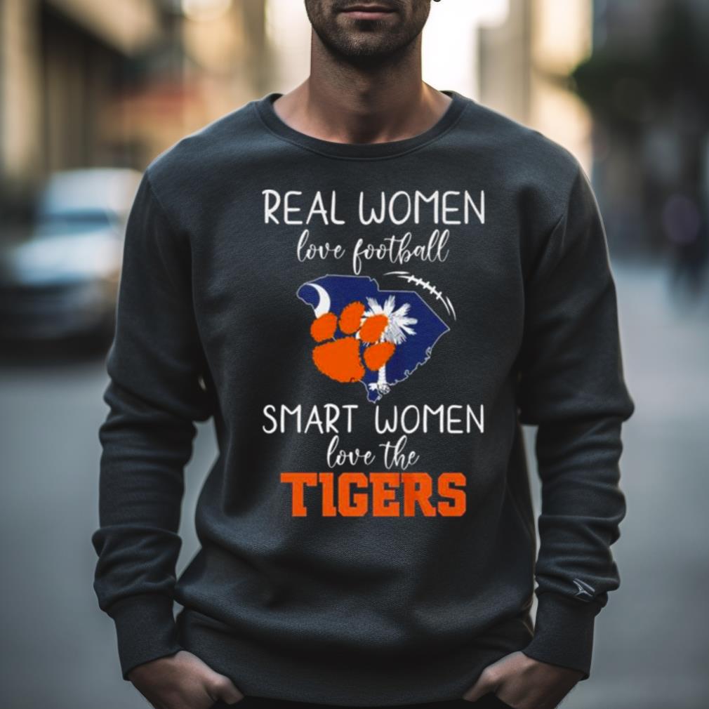 Real Women Love Football Smart Women Love The Clemson Tigers 2023 T Shirt