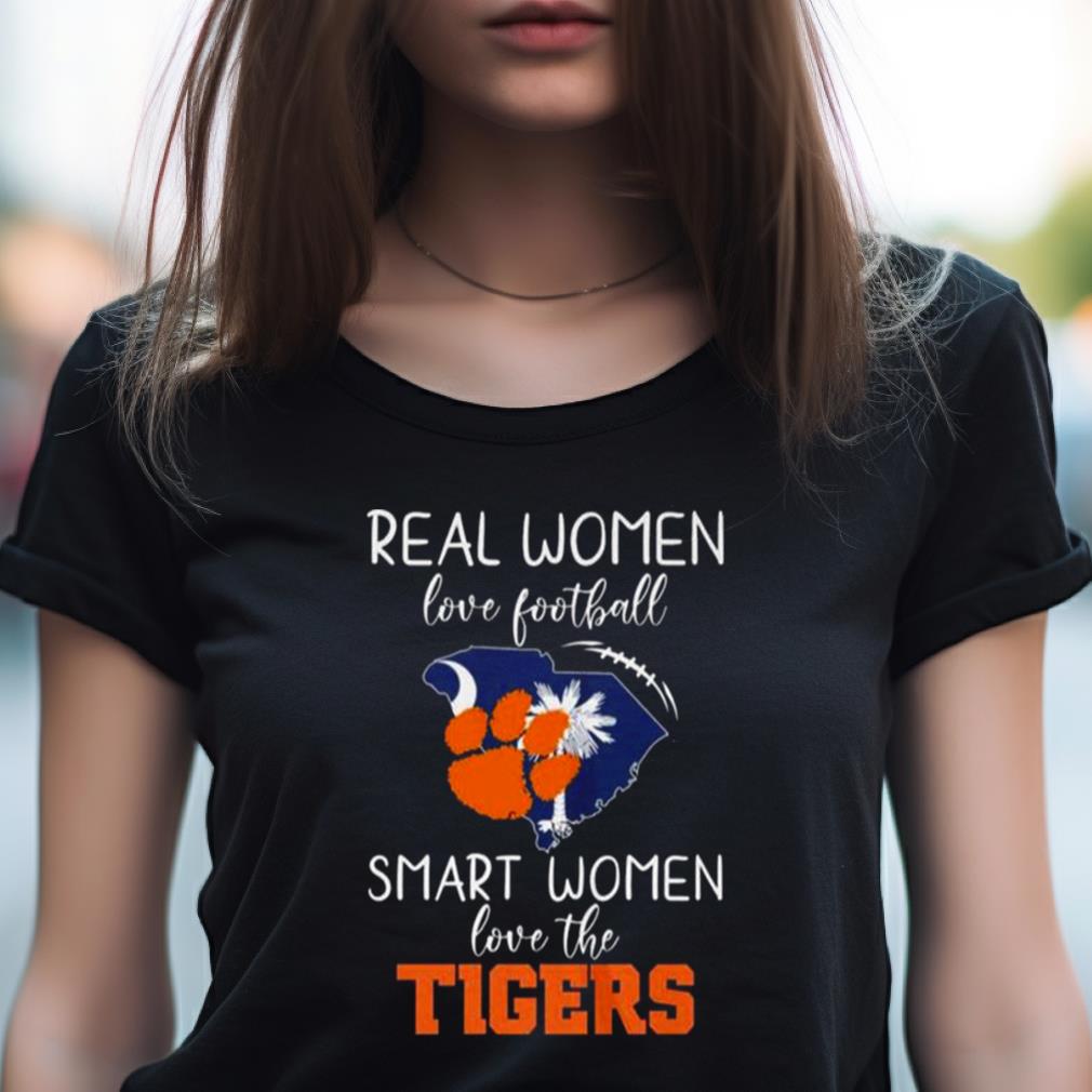 Real Women Love Football Smart Women Love The Clemson Tigers 2023 T Shirt