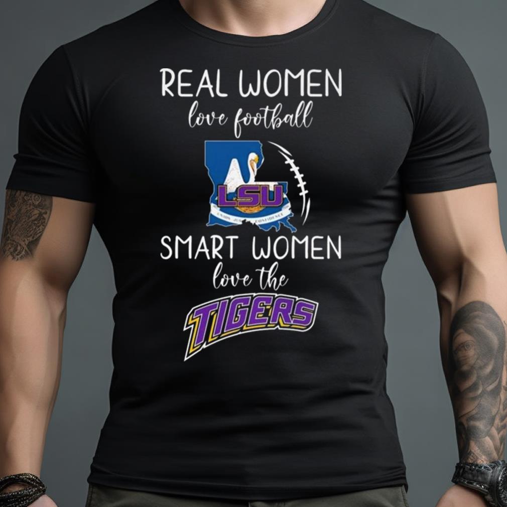 Real Women Love Football Smart Women Love The Lsu Tigers Map 2023 Shirt