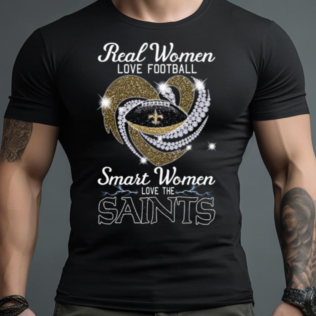 Real women love football smart women love the Saints heart logo shirt,  hoodie, sweater, long sleeve and tank top