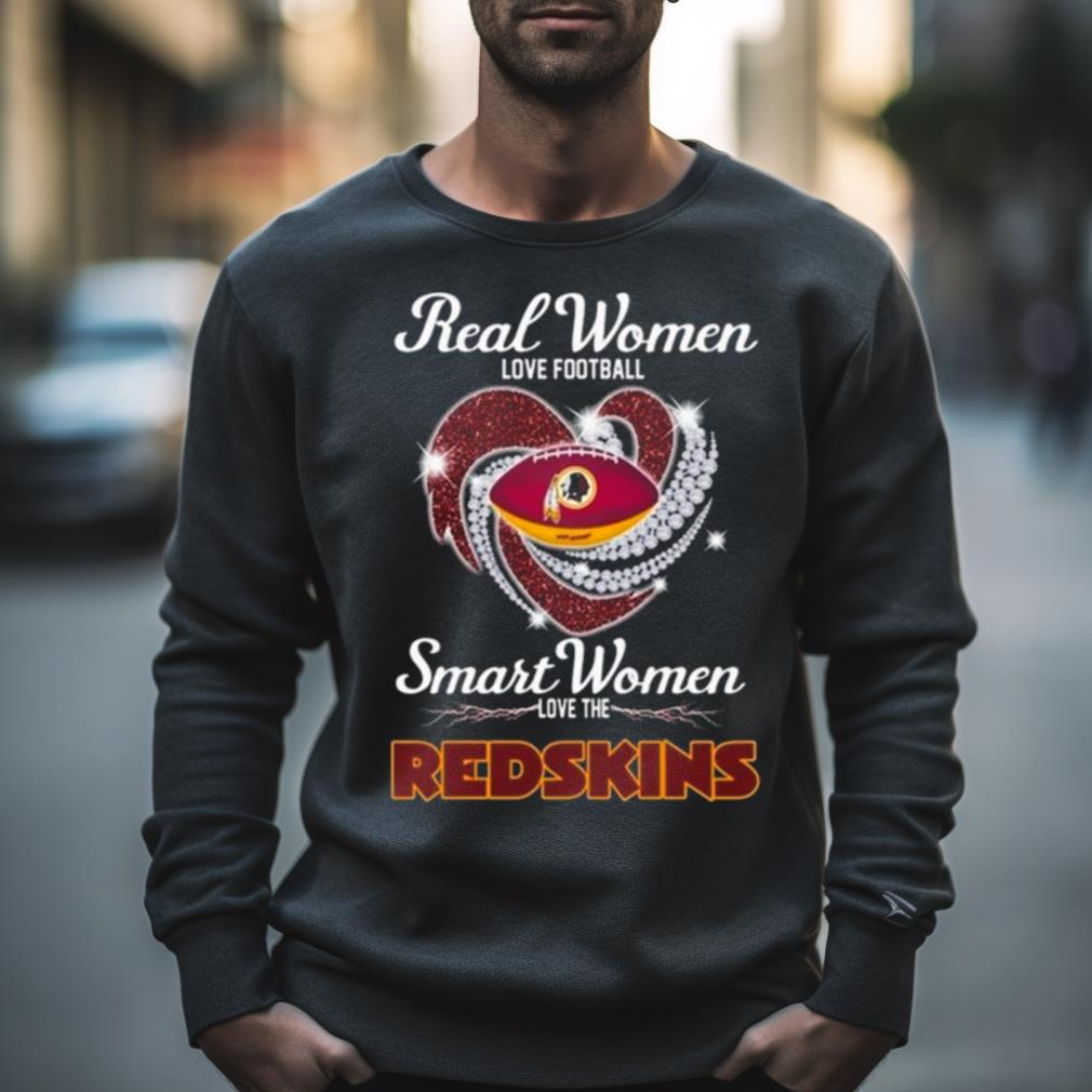 Real Women Love Football Smart Women Love The Washington Commanders 2023 Heart Diamond Shirt