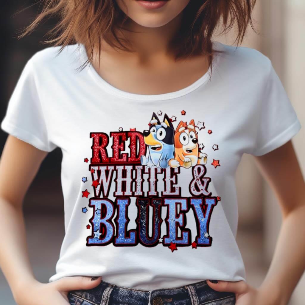 Red White Bluey Shirt Red White Bluey Shirt