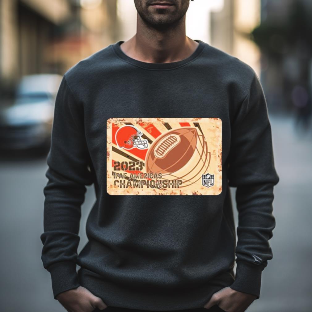 Rusty Metal Cleveland Browns 2023 Ifaf Americas Championship Nfl Logo Shirt