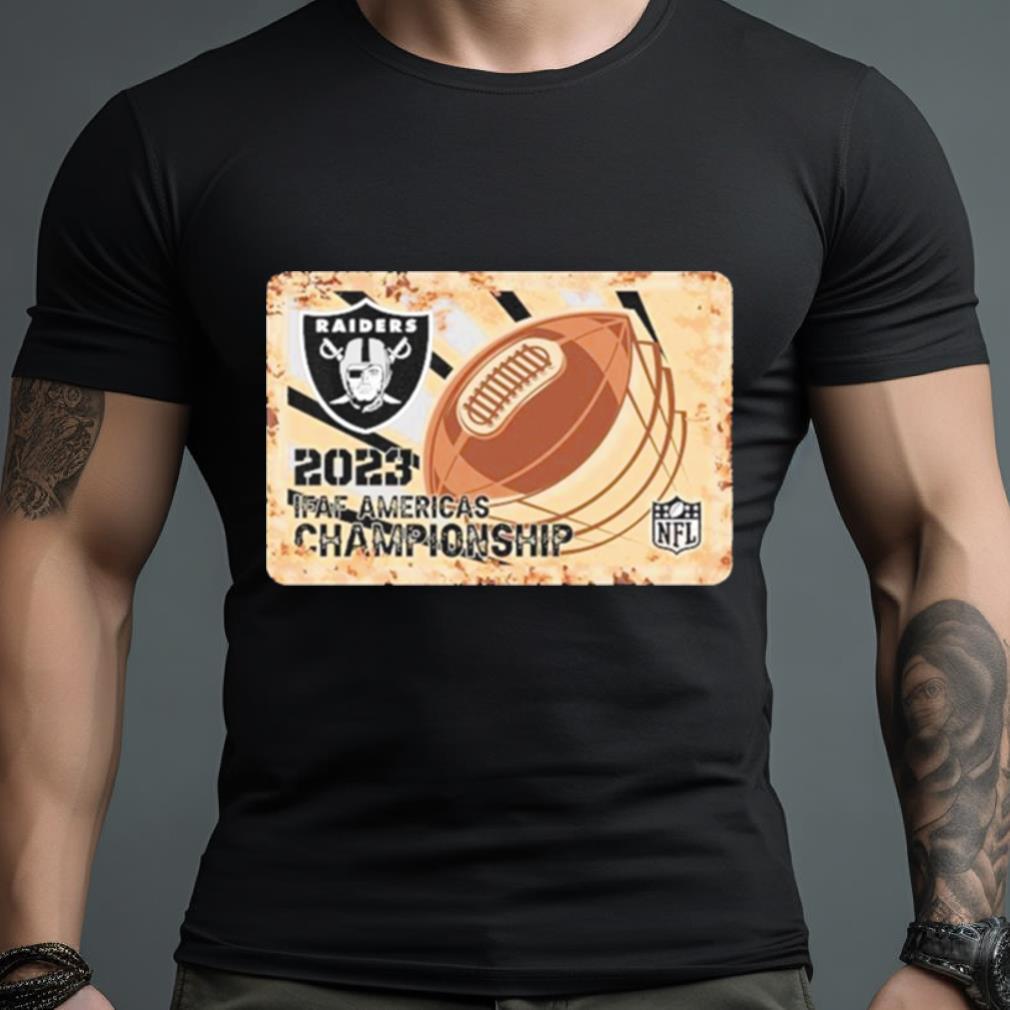 Rusty Metal Las Vegas Raiders 2023 Ifaf Americas Championship Nfl Logo Shirt