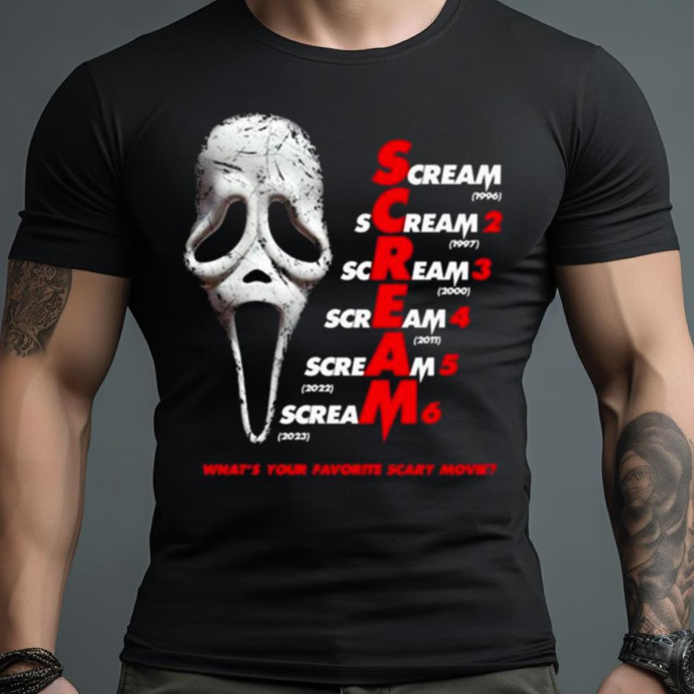Scream Franchise What’S Your Favorite Scary Movie Halloween 2023 T Shirt
