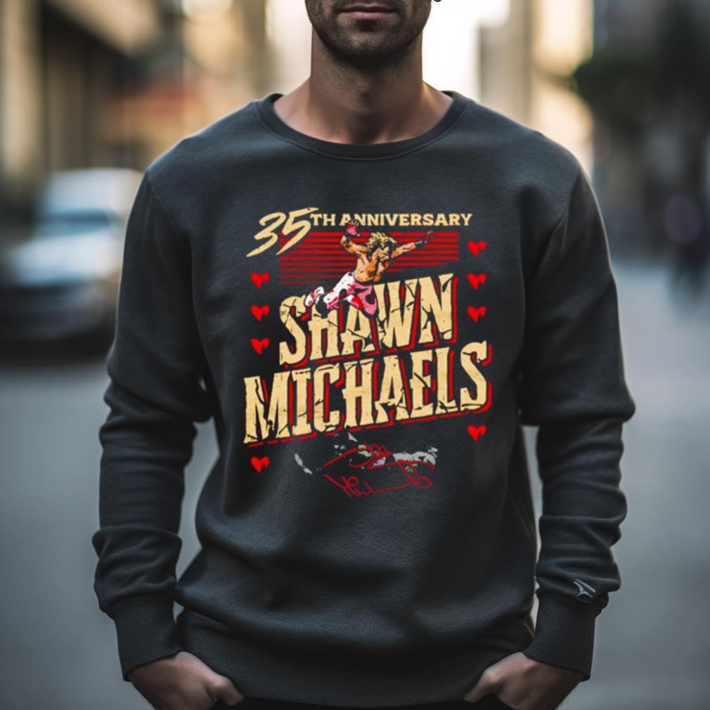 Shawn Michaels 35Th Anniversary Flying Signature Shirt Shawn Michaels 35Th Anniversary Flying Signature Shirt