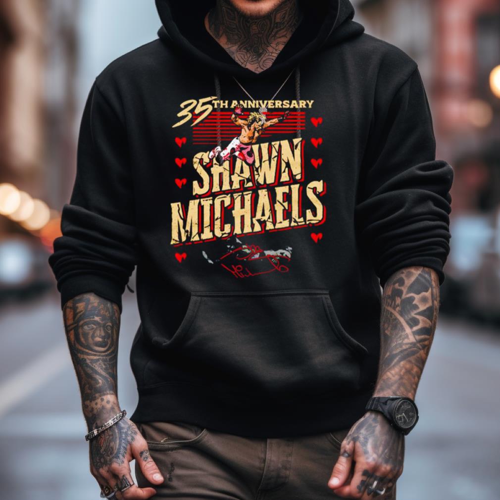 Shawn Michaels 35Th Anniversary Flying Signature Shirt Shawn Michaels 35Th Anniversary Flying Signature Shirt