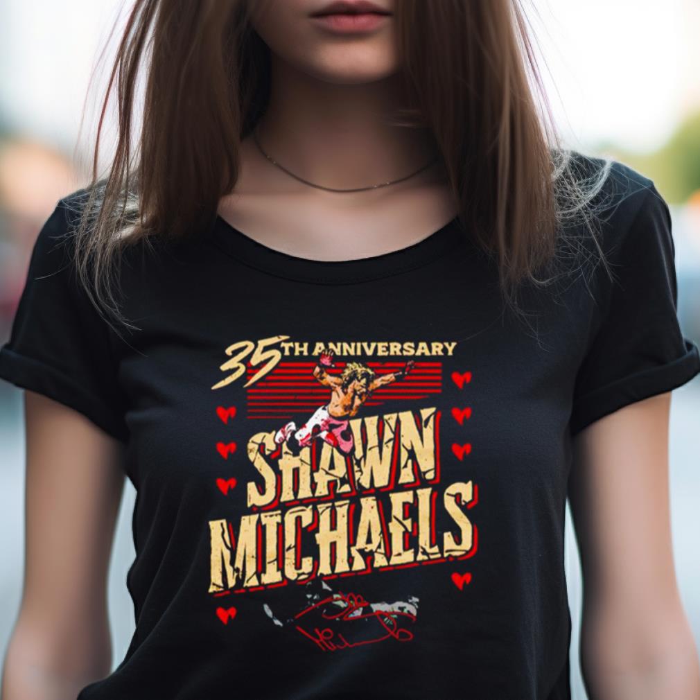 Shawn Michaels 35Th Anniversary Flying Signature Shirt Shawn Michaels 35Th Anniversary Flying Signature Shirt