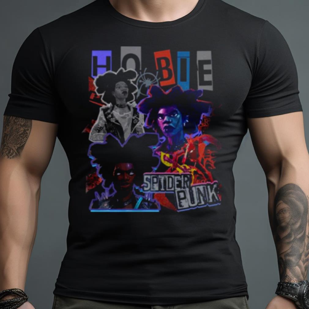 Spider Punk Collage Design Hobie Brown Shirt