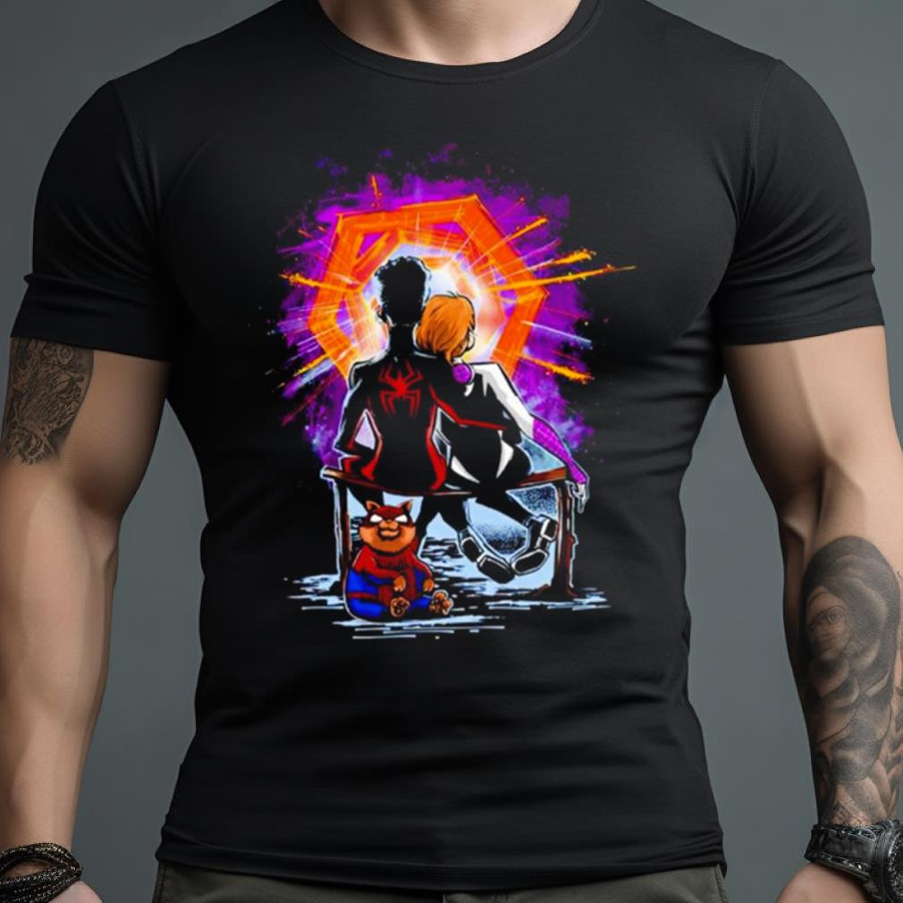 Spiders Gazing At The Moon Spider Man Shirt