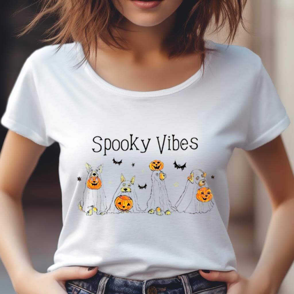 Spooky Vibes Ghost Dogs Shirt