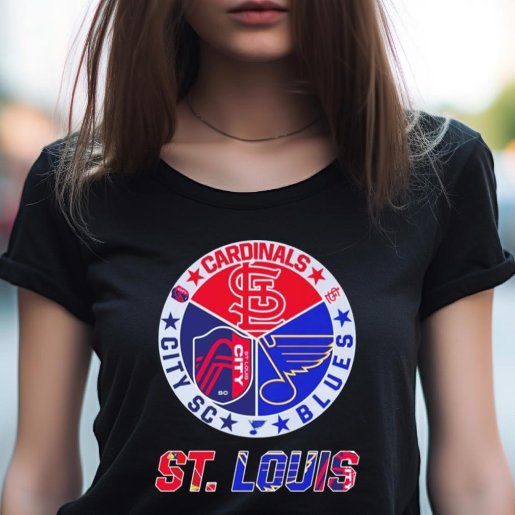 St Louis City Sc St Louis Cardinals St Louis Blues Logo Shirt