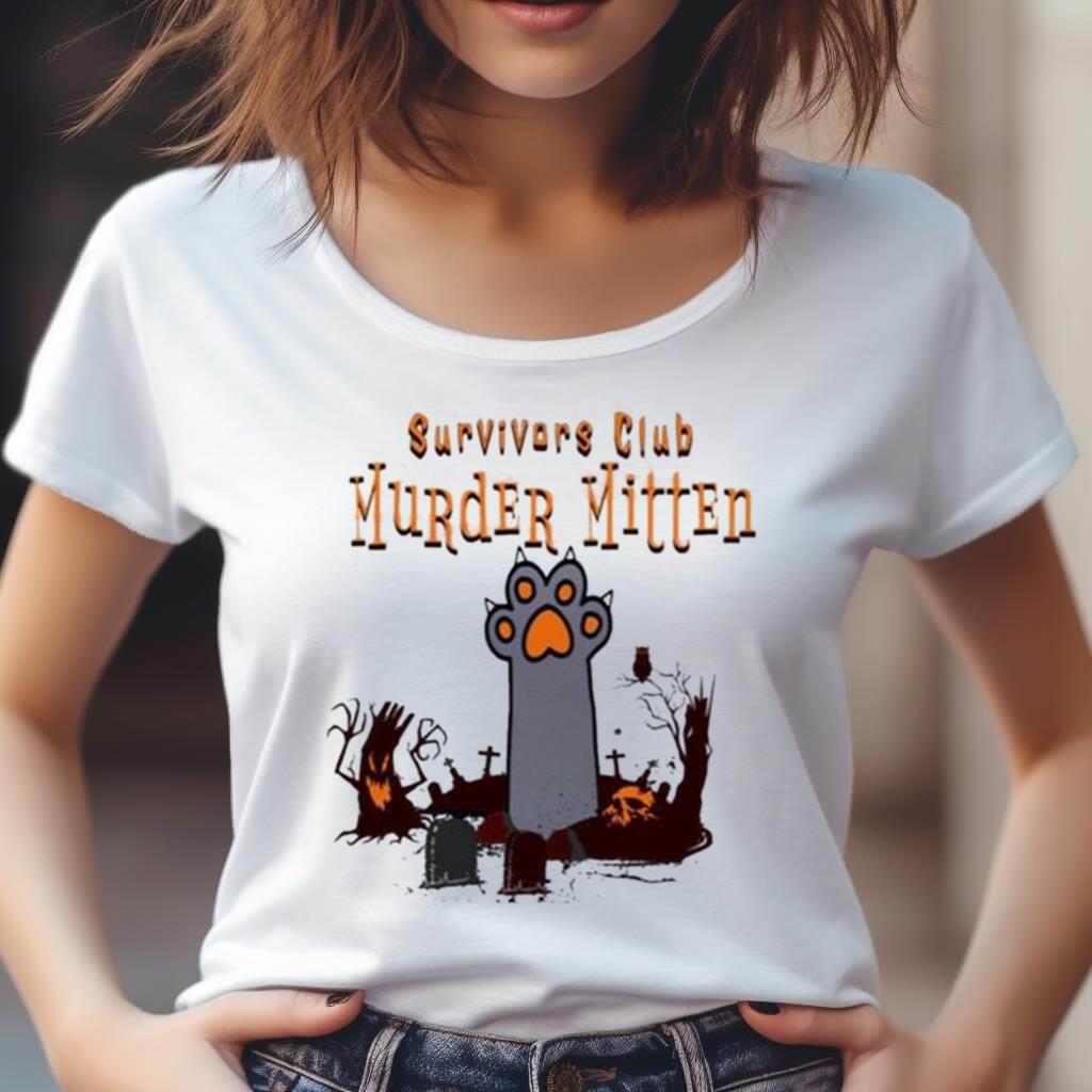 Survivors Club Murder Mitten Cat Halloween 2023 T Shirt Survivors Club Murder Mitten Cat Halloween 2023 T Shirt