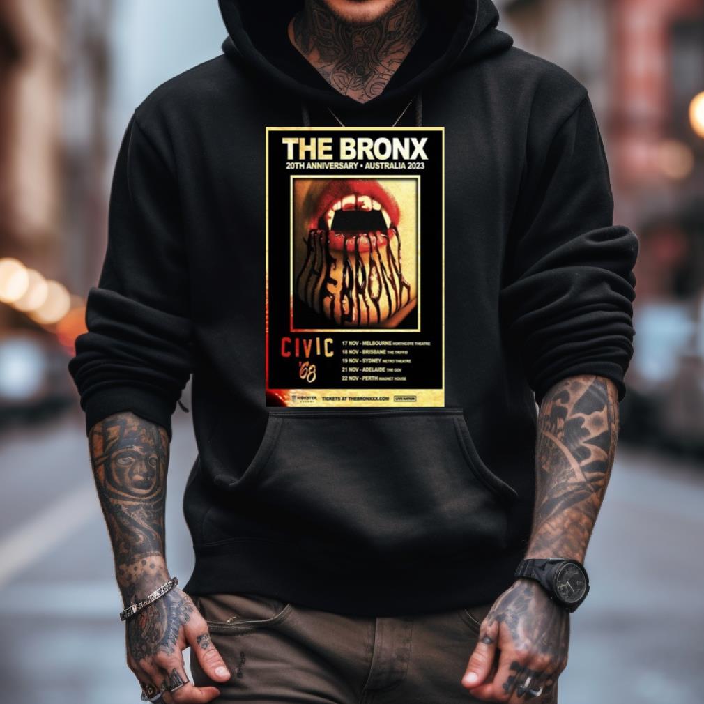 The Bronx 20Th Anniversary Tour Australia 2023 Poster Shirt The Bronx 20Th Anniversary Tour Australia 2023 Poster Shirt