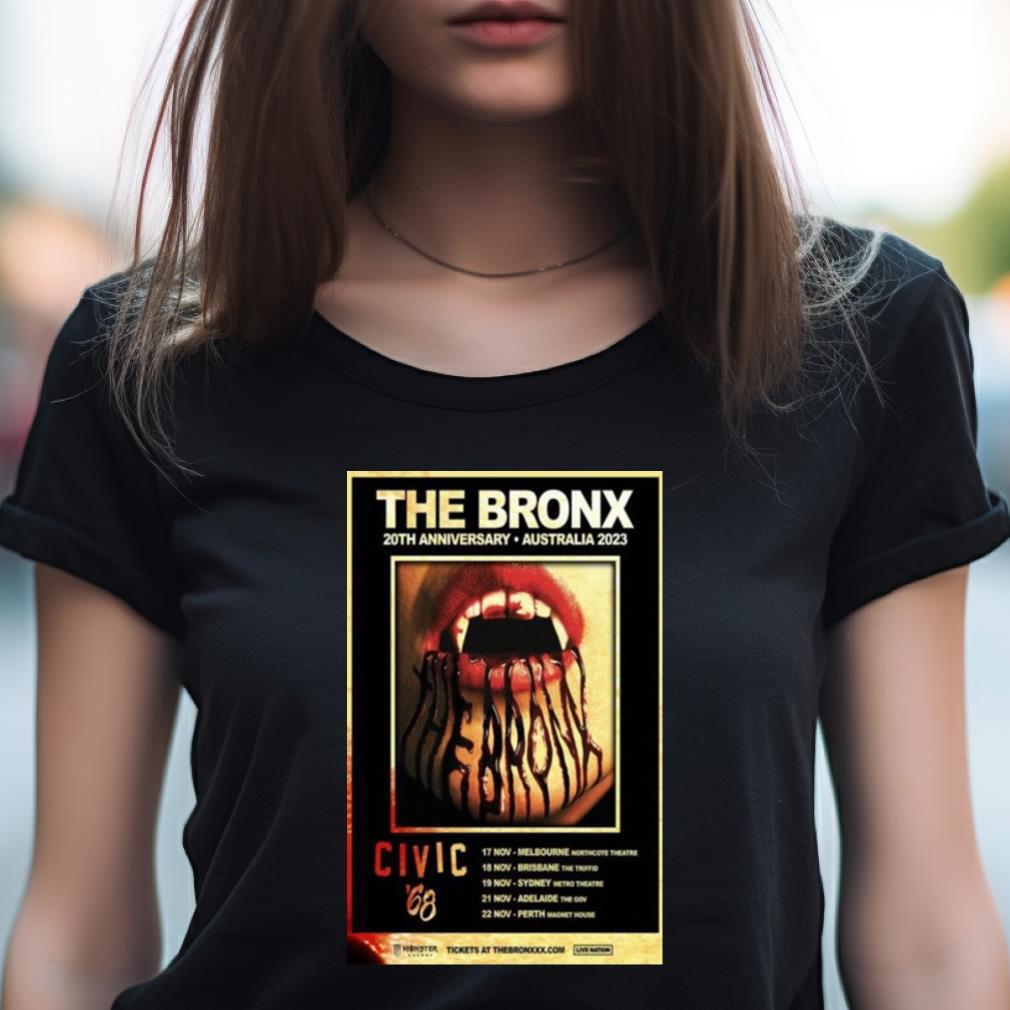 The Bronx 20Th Anniversary Tour Australia 2023 Poster Shirt The Bronx 20Th Anniversary Tour Australia 2023 Poster Shirt