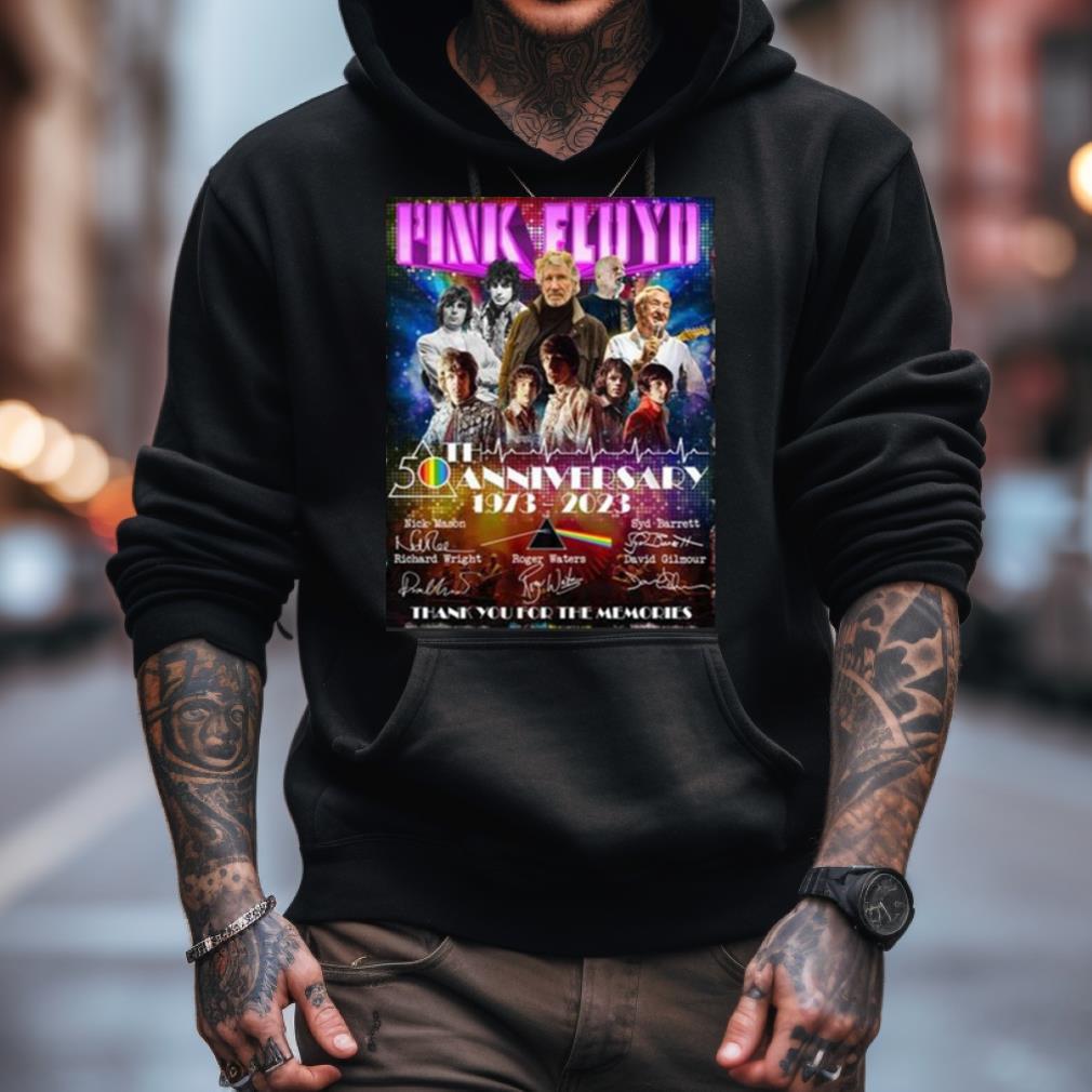 The Pink Floyd Band 50Th Anniversary 1973 - 2023 Signatures Thank You For The Memories T Shirt The Pink Floyd Band 50Th Anniversary 1973 - 2023 Signatures Thank You For The Memories T Shirt