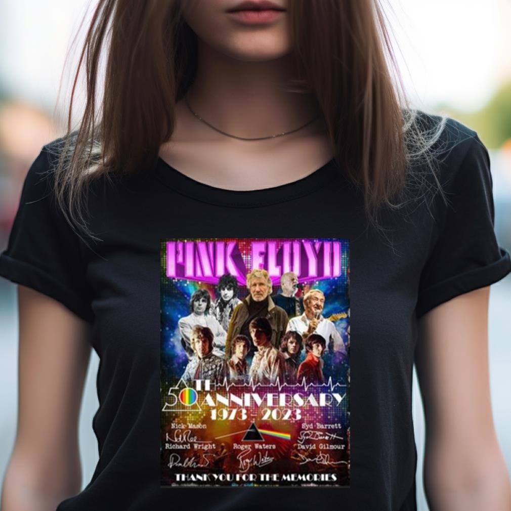 The Pink Floyd Band 50Th Anniversary 1973 - 2023 Signatures Thank You For The Memories T Shirt The Pink Floyd Band 50Th Anniversary 1973 - 2023 Signatures Thank You For The Memories T Shirt
