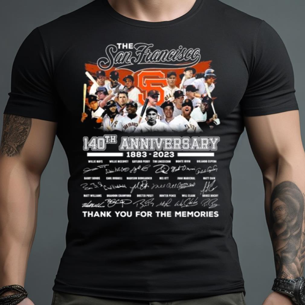The San Francisco 140Th Anniversary 1883 – 2023 Thank You For The Memories Signatures Shirt