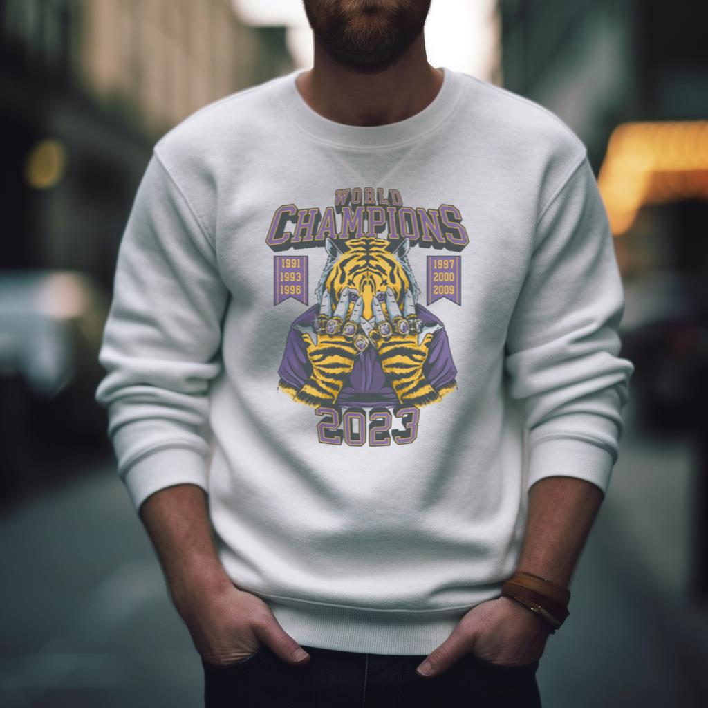 Tiger Baseball 7 Rings Pocket World Champions 2023 Shirt