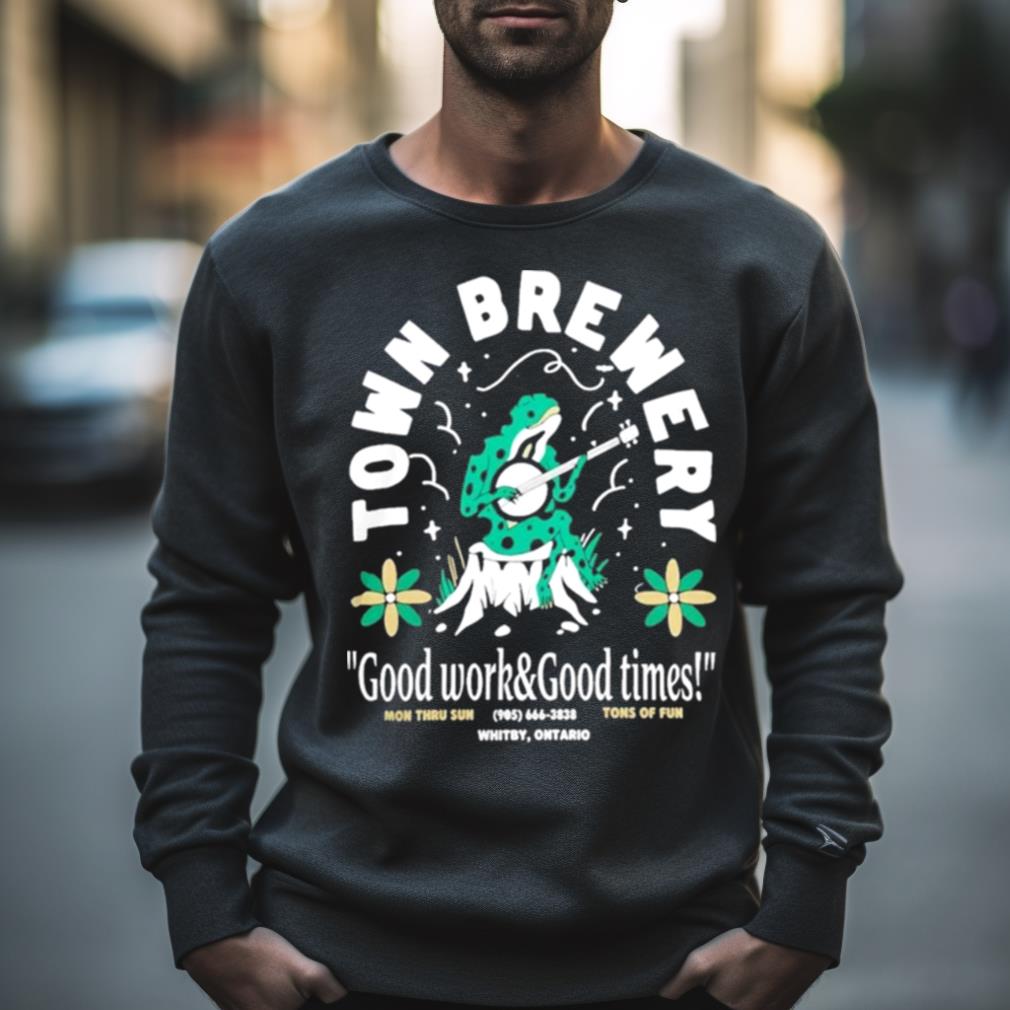 Town Brewery Merch Banjo Frog Shirt Town Brewery Merch Banjo Frog Shirt