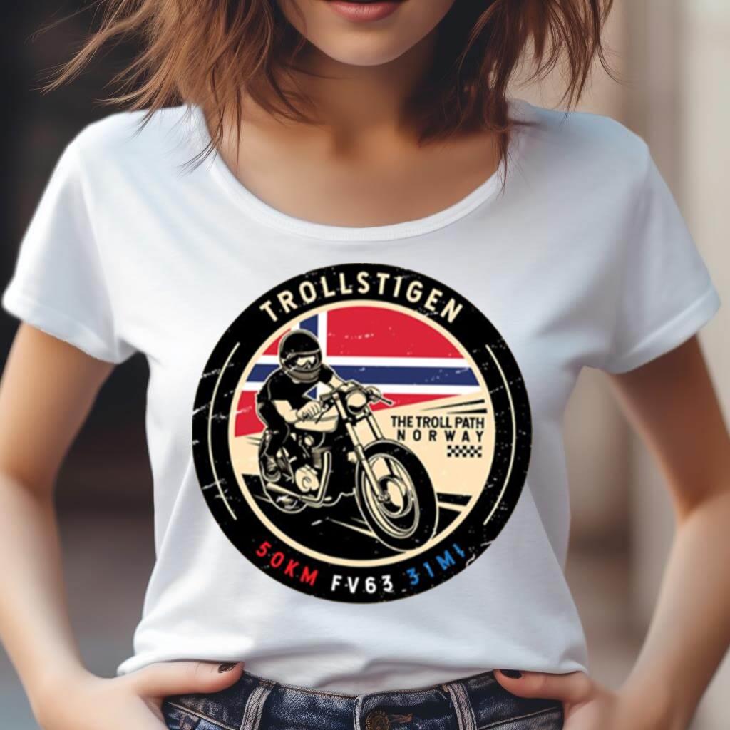 Trollstigen Norway Motorcycle Shirt Trollstigen Norway Motorcycle Shirt
