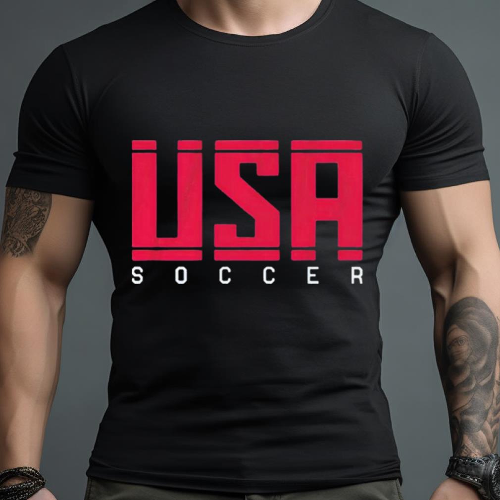 Usa Soccer Text Shirt