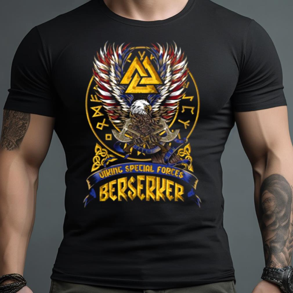 Viking Berserker Nordic Valknut Runes Special Forces Shirt