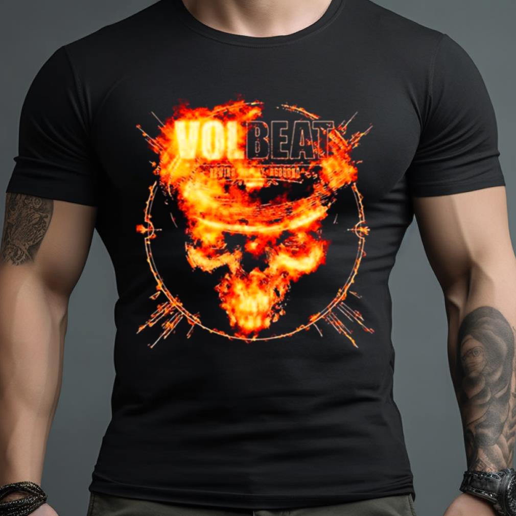 Volbeat Rewind Replay Rebound Skull Fire Shirt