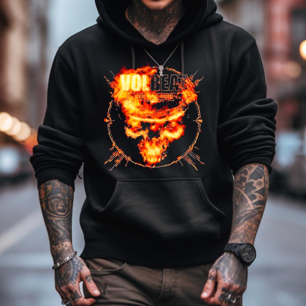Volbeat Rewind Replay Rebound Skull Fire Shirt Volbeat Rewind Replay Rebound Skull Fire Shirt