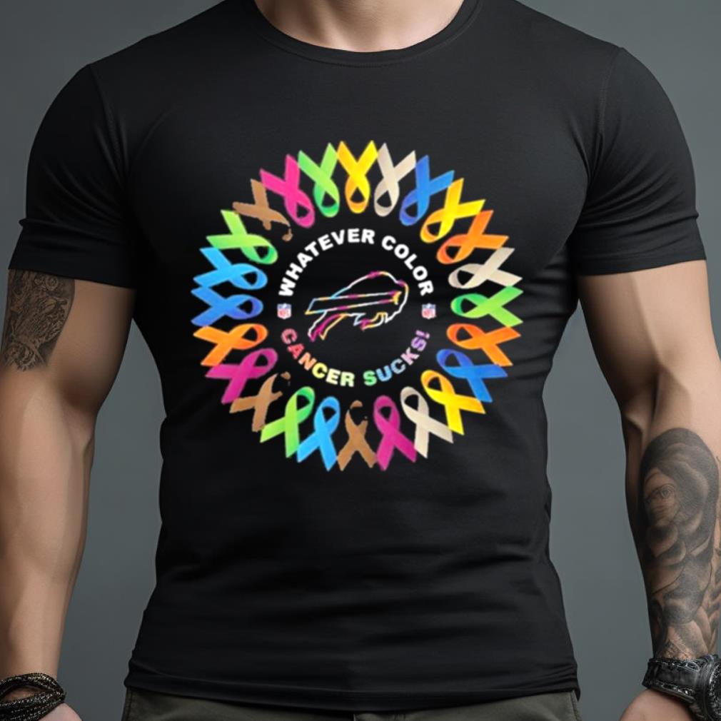 Whatever Color Cancer Sucks Nfl Buffalo Bills Shirt