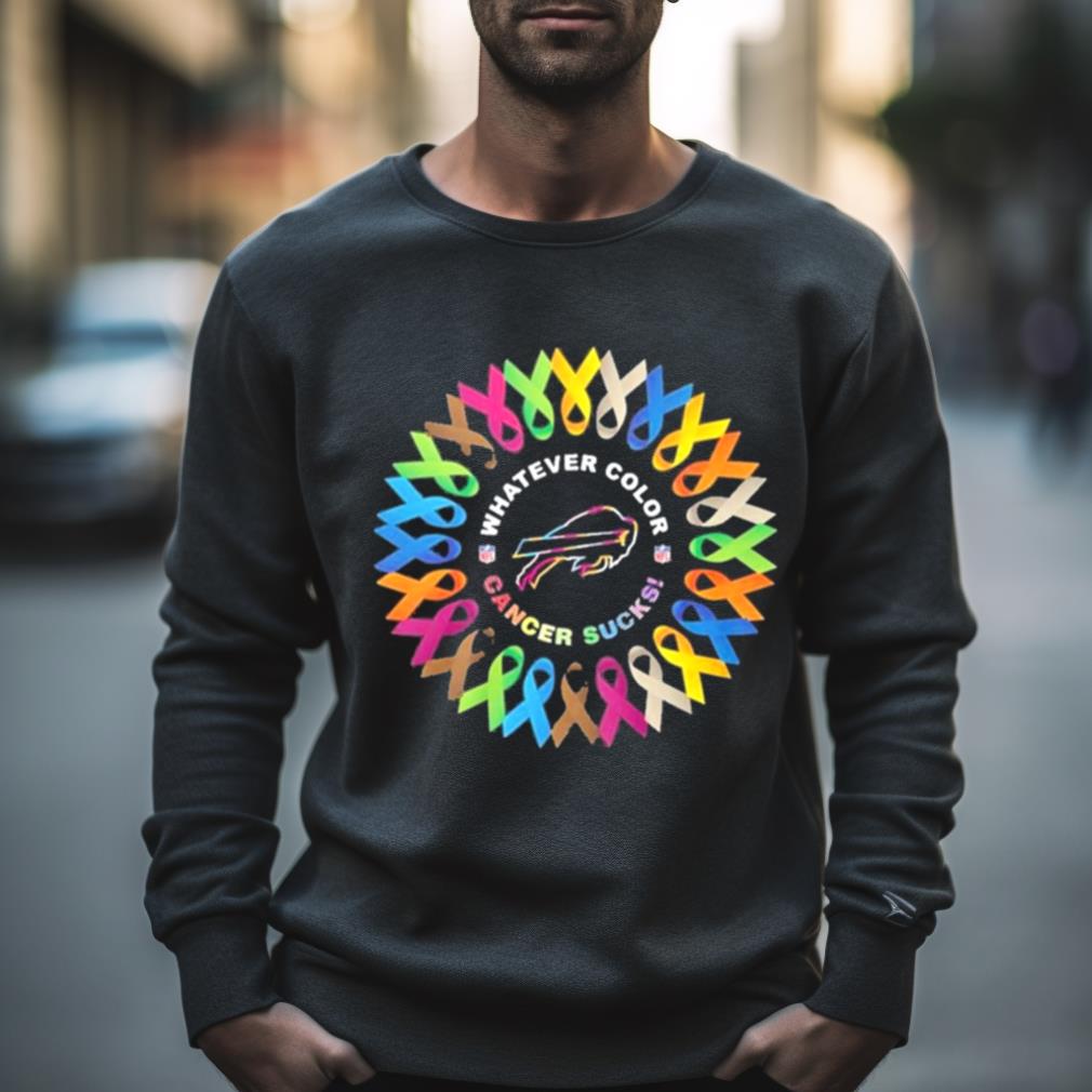 Whatever Color Cancer Sucks Nfl Buffalo Bills Shirt
