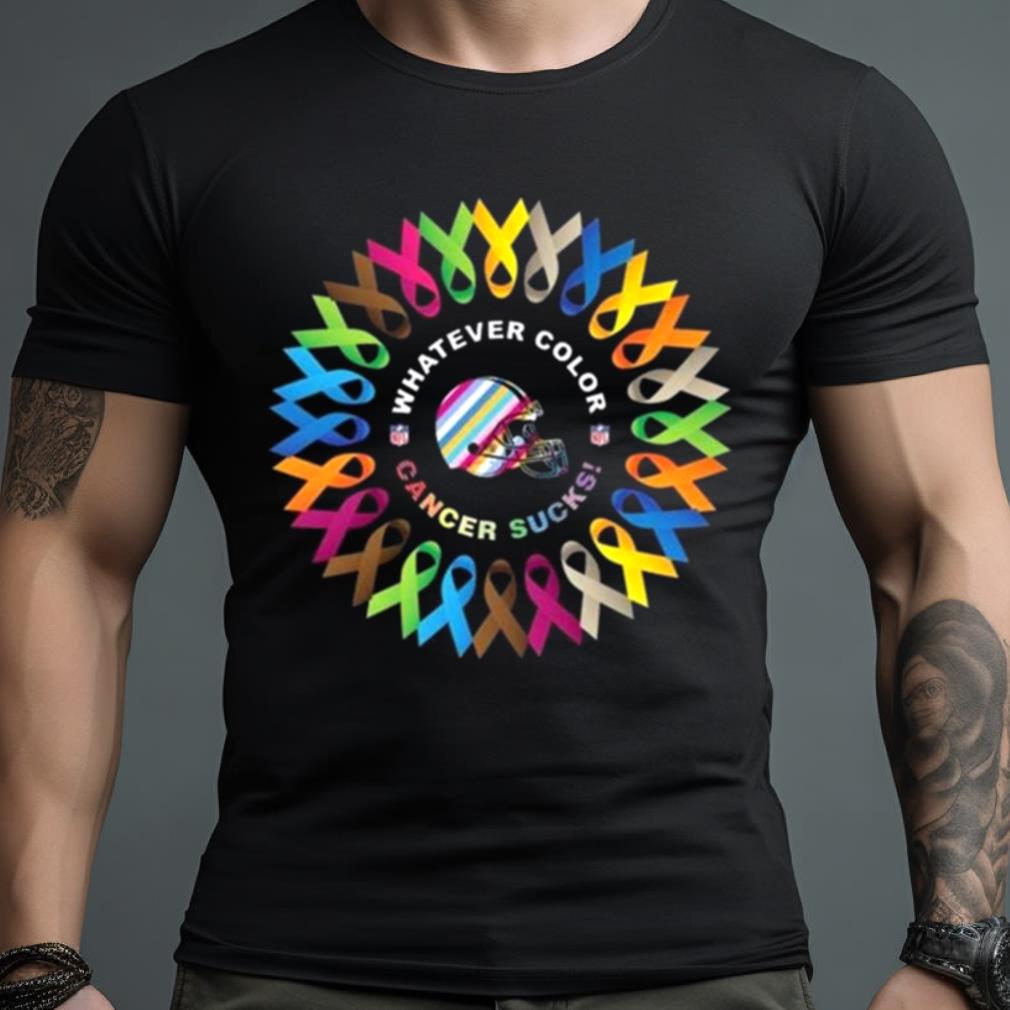 Whatever Color Cancer Sucks Nfl Cleveland Browns 2023 Shirt