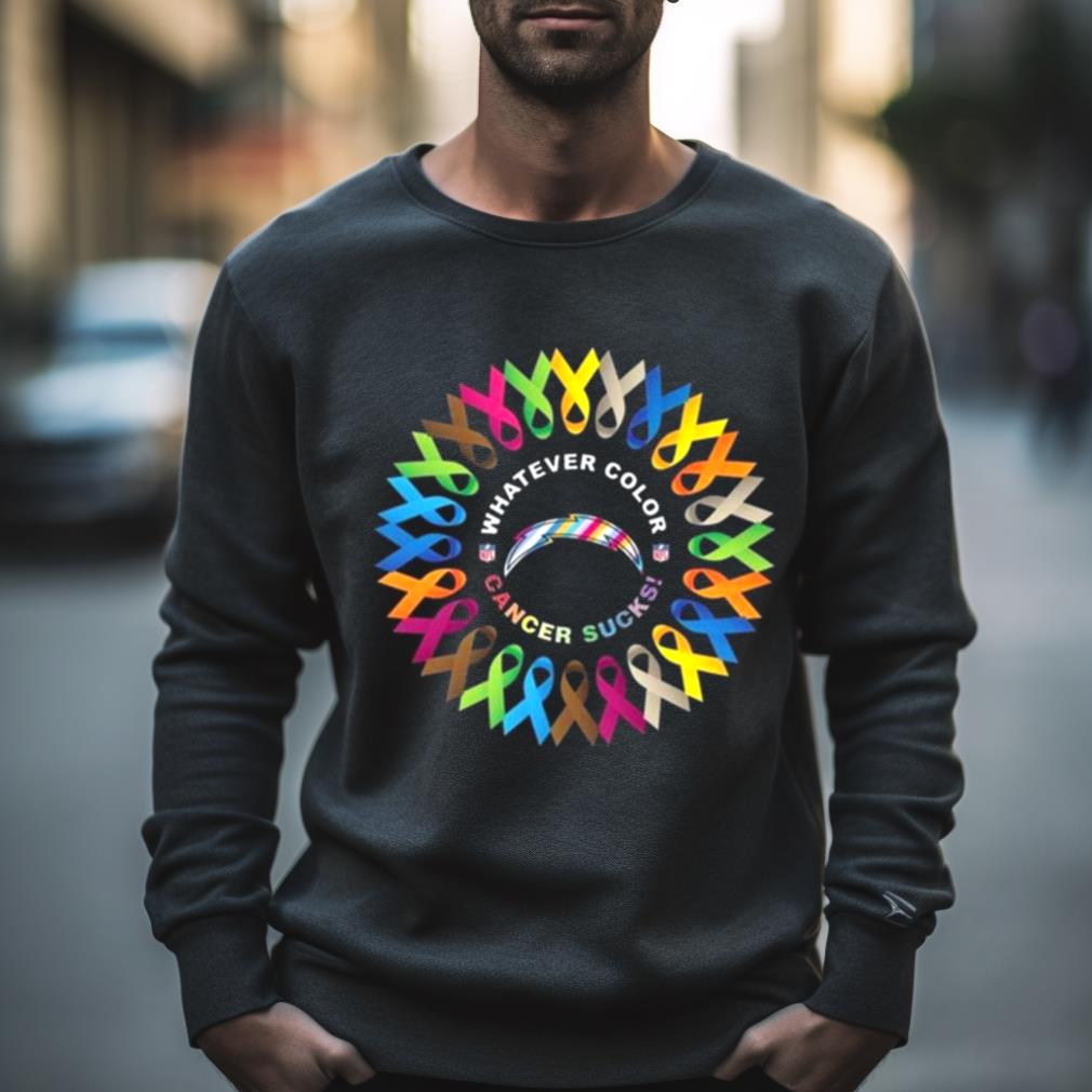 Whatever Color Cancer Sucks Nfl Los Angeles Chargers 2023 Shirt