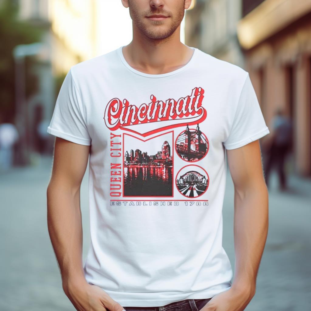 Where I’M From Cincinnati Collage Cotton Shirt