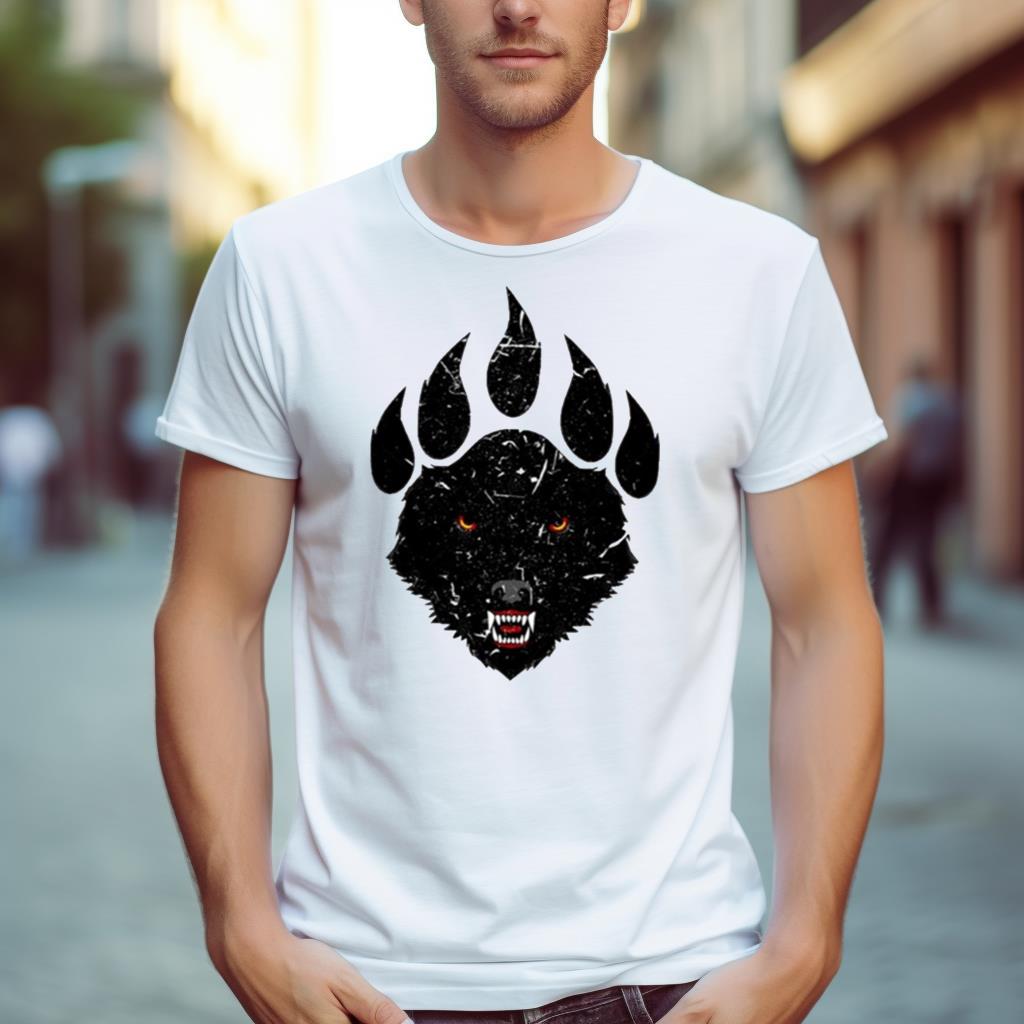 Wolf Claw Black Print Shirt
