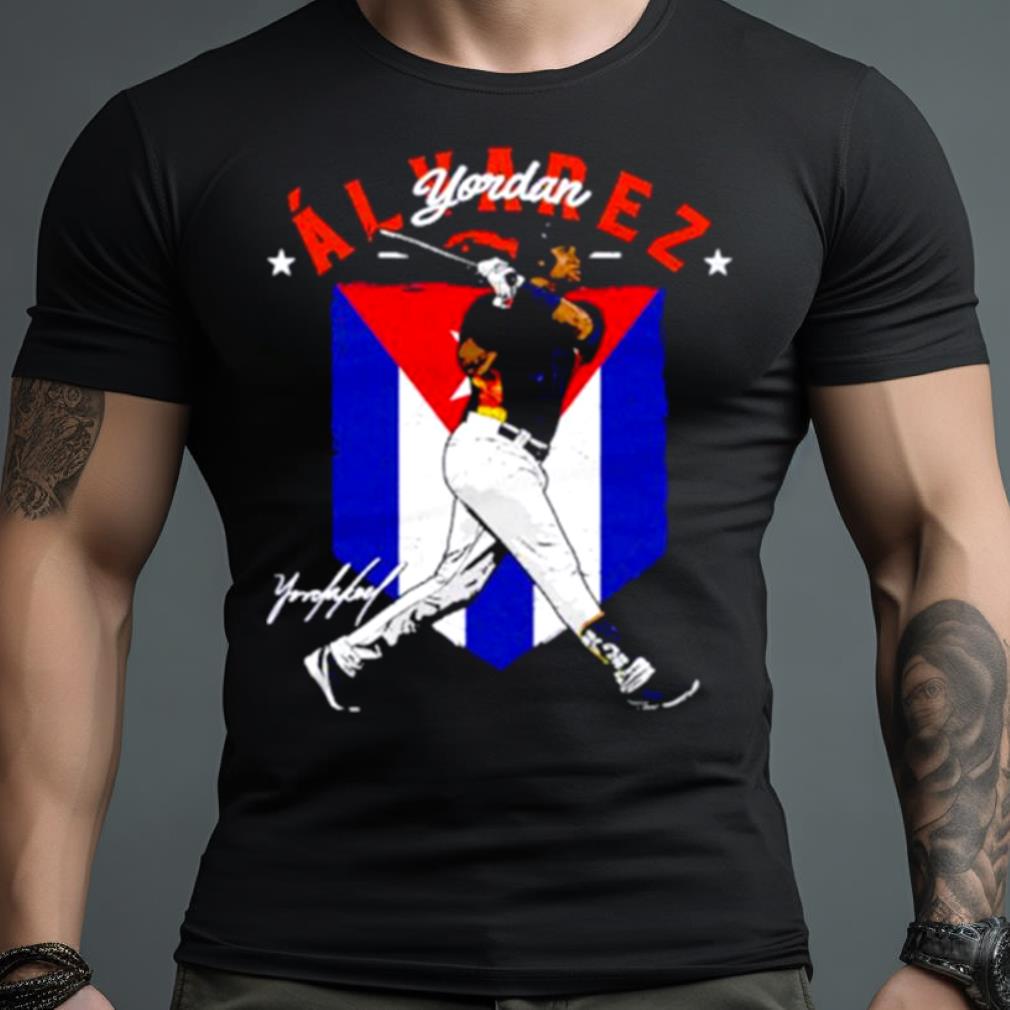 Yordan Alvarez Houston Country Flag Signature Shirt