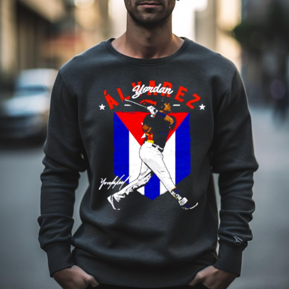 Yordan Alvarez Houston Country Flag Signature Shirt