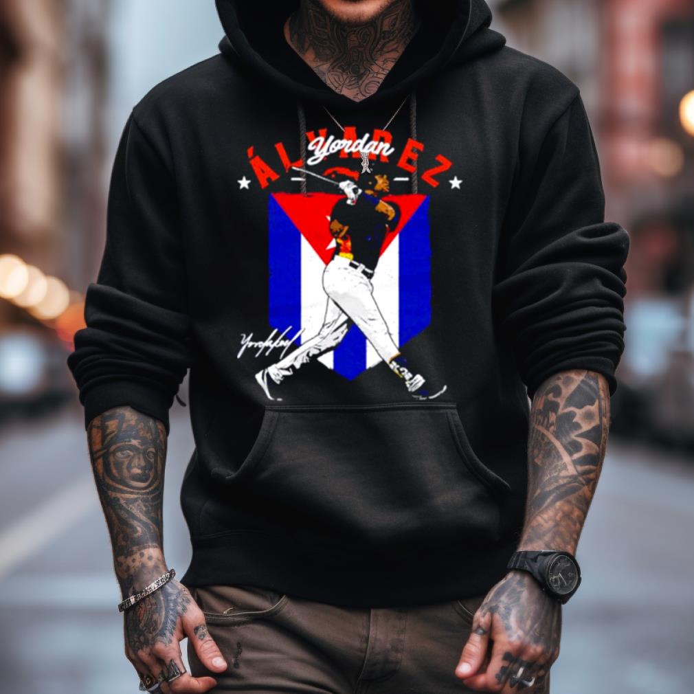 Yordan Alvarez Houston Country Flag Signature Shirt Yordan Alvarez Houston Country Flag Signature Shirt