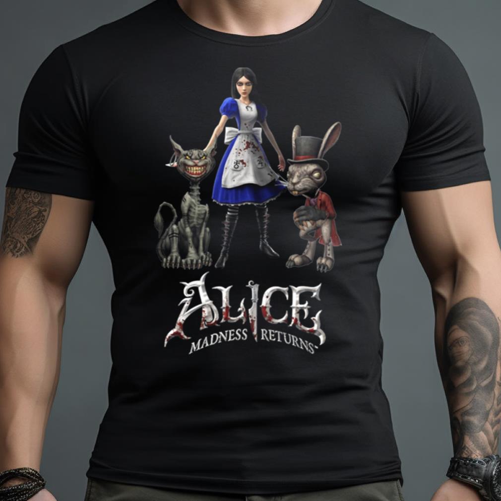 Alice Madness Returns Alice Liddell Cheshire Cat White Rabbit Shirt