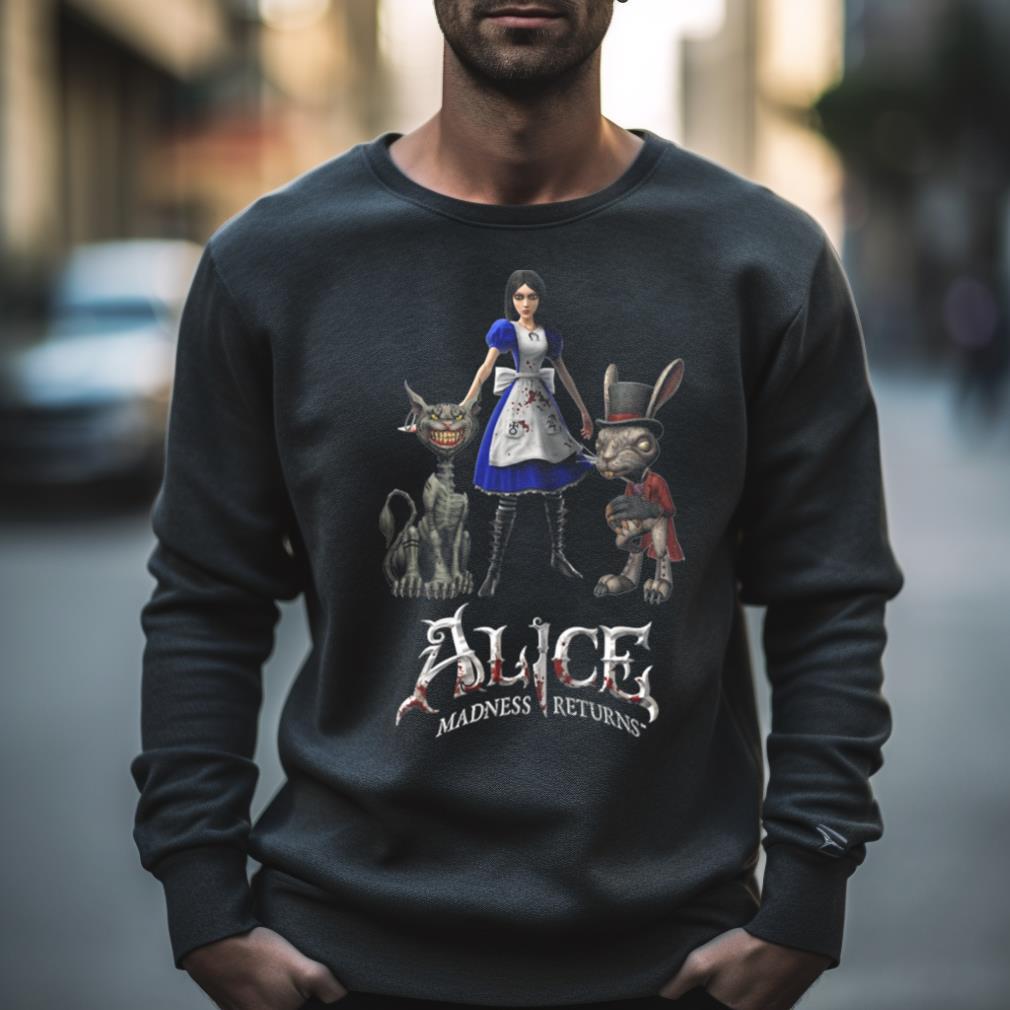Alice Madness Returns Alice Liddell Cheshire Cat White Rabbit Shirt