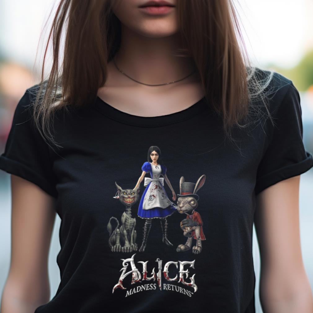 Alice Madness Returns Alice Liddell Cheshire Cat White Rabbit Shirt Alice Madness Returns Alice Liddell Cheshire Cat White Rabbit Shirt